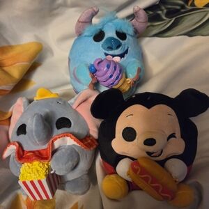 Disney Plush Tsum Tsum Trio - Blue Sulley, Gray Dumbo & Black Mickey